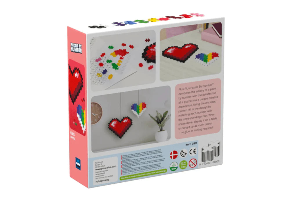 Plus-Plus Puzzle By Number Hearts 250pcs