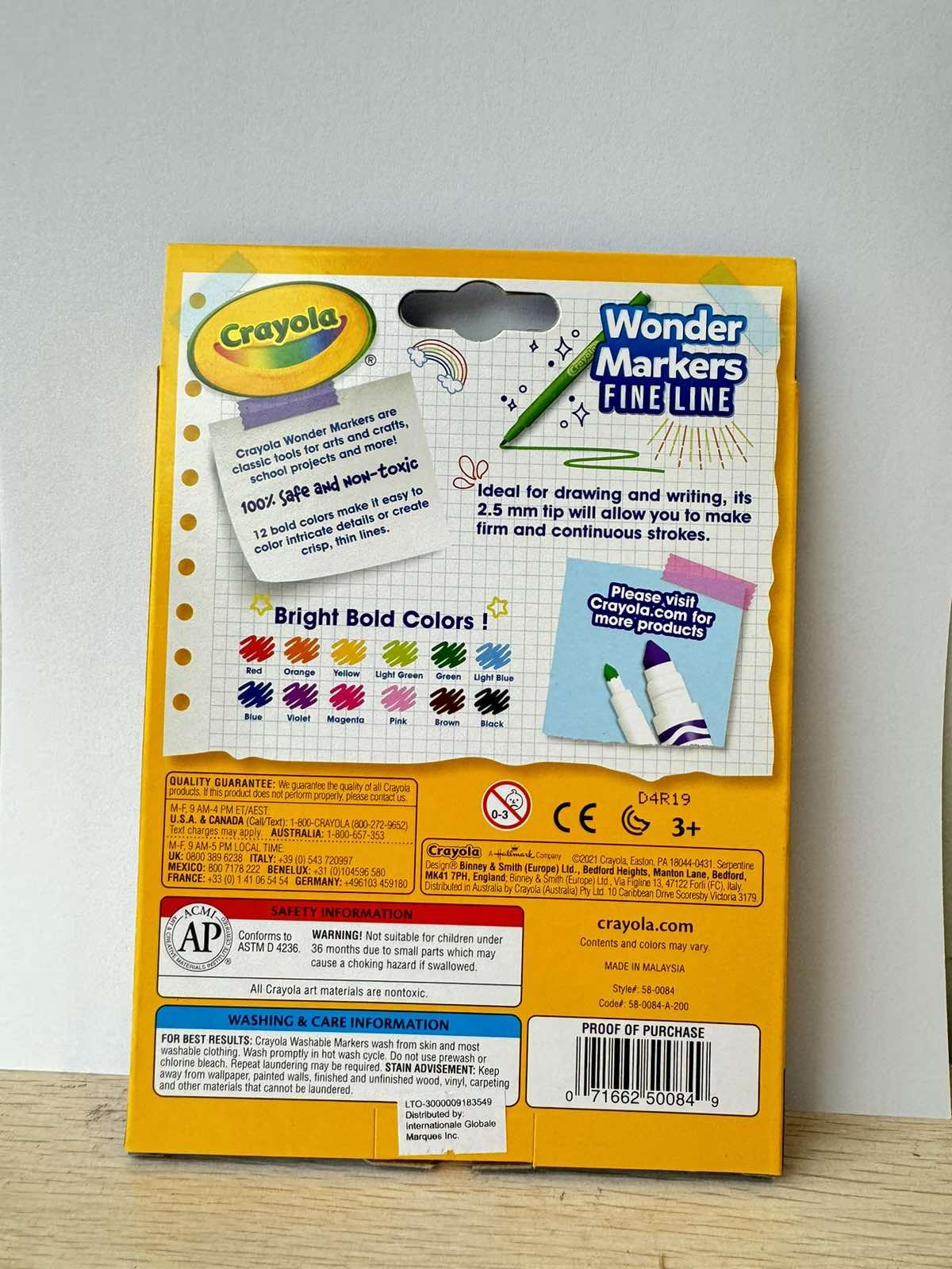 Crayola 12 ct Wonder Marker