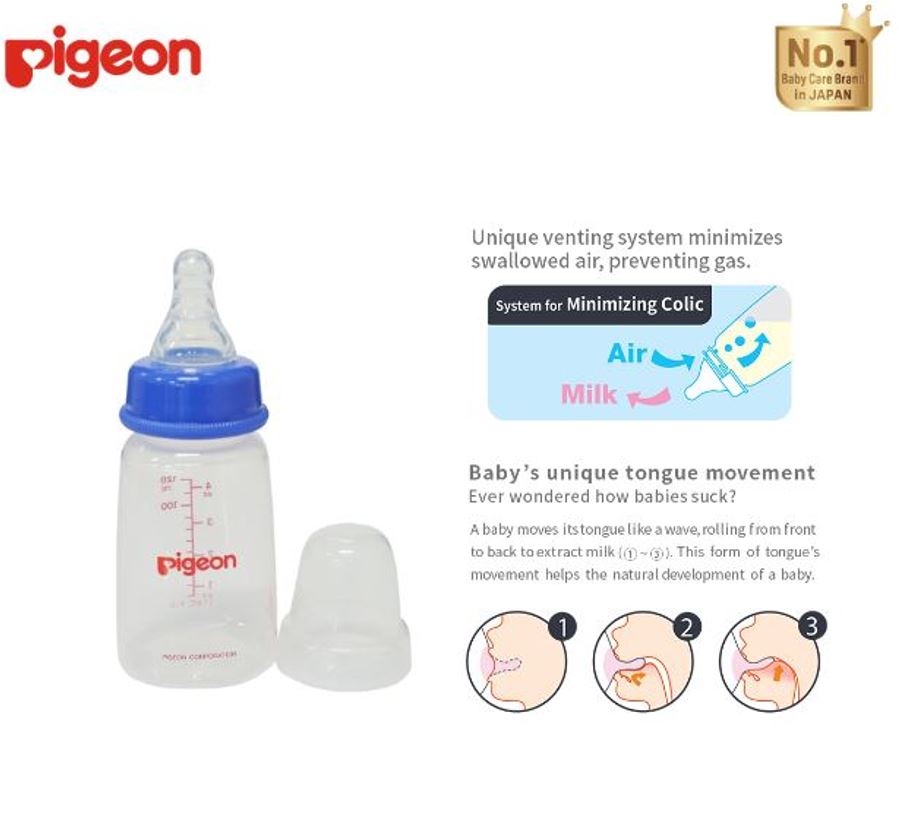Pigeon RPP Blue Bottle 120ml (S) for Newborn