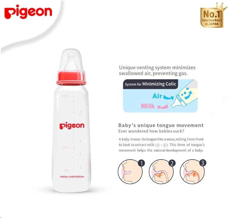 Pigeon RPP Red Bottle (L) 240ml Pack of 4