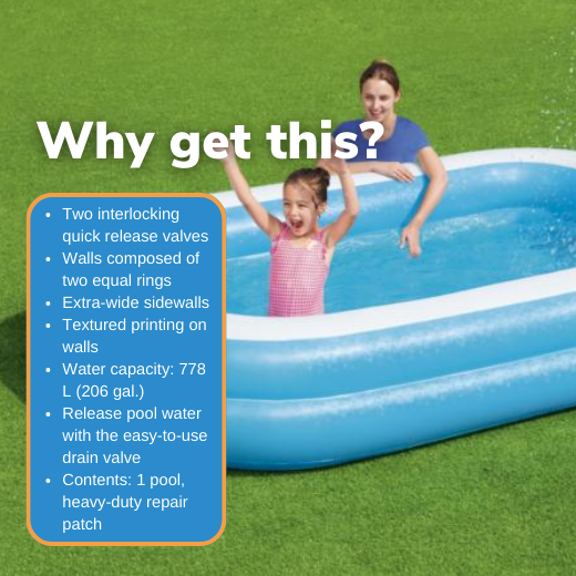 Bestway Swimming Pool (103 inches by 69 inches by 20 inches)