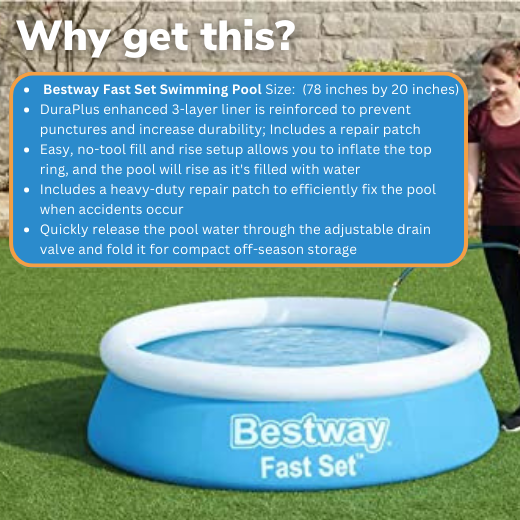 Bestway Fast Set Swimming Pool (78 inches by 20 inches)