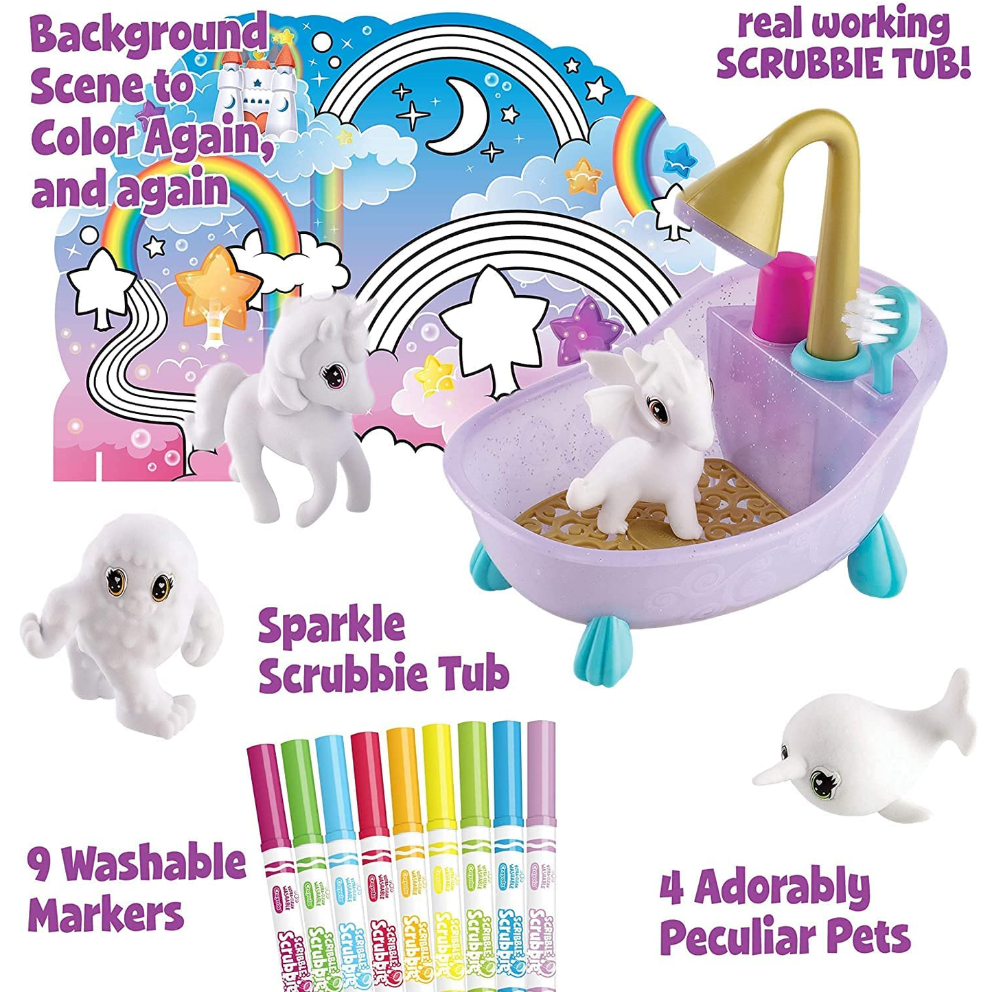 Crayola Scribble Scrubbie - Peculiar Pets Tub Playset