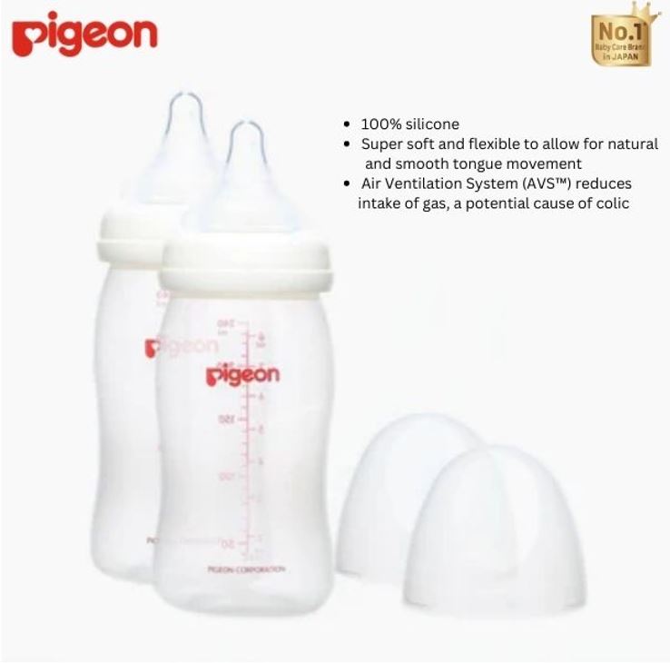 Pigeon PP Wideneck Bottle 240ml (Buy 3 Get 1 Free)