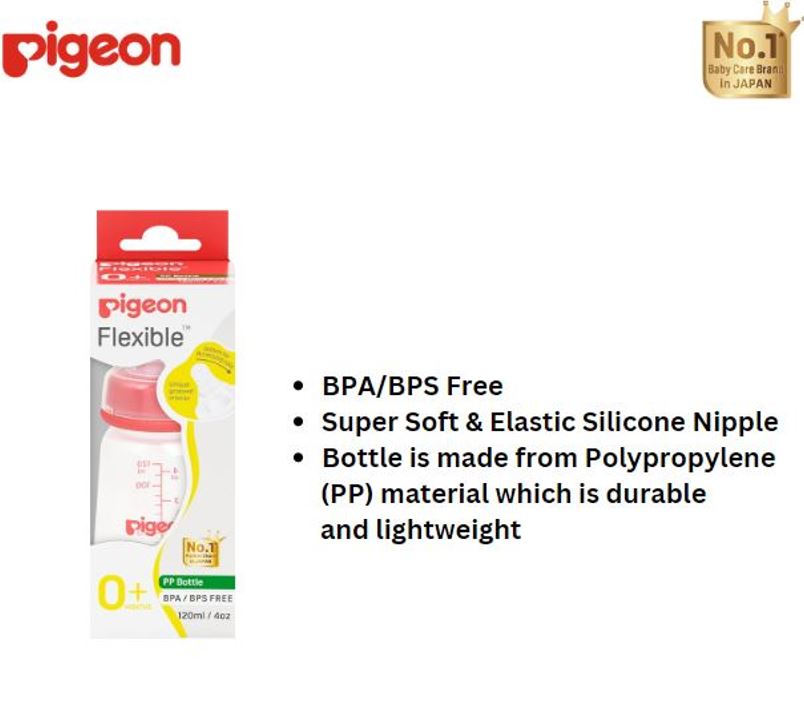 Pigeon RPP Red Bottle 120ml (S) Pack of 4 for Newborn