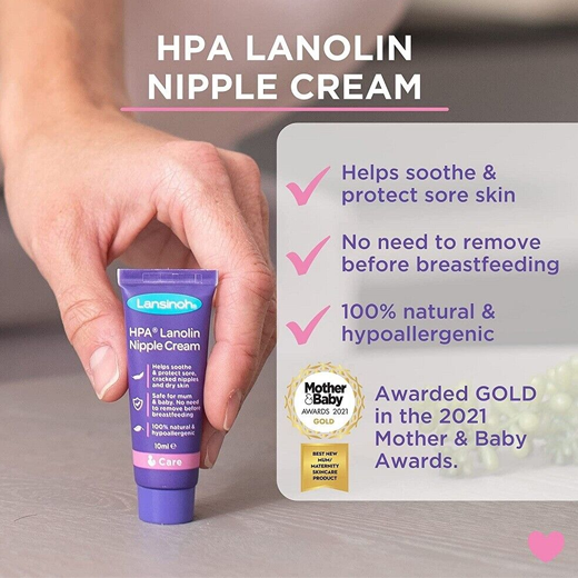 Lansinoh - HPA Lanolin Cream (for Sore Nipples & Cracked Skin - 10ml)