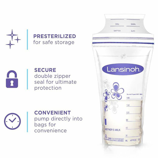 Lansinoh Breastmilk Storage Bags (pack of 50)