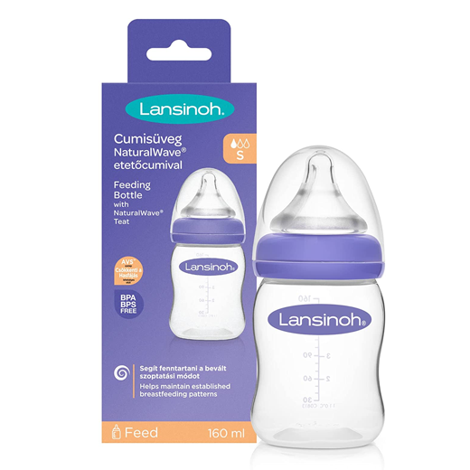 Lansinoh Feeding Bottle with NaturalWave® Teat GB 160ml