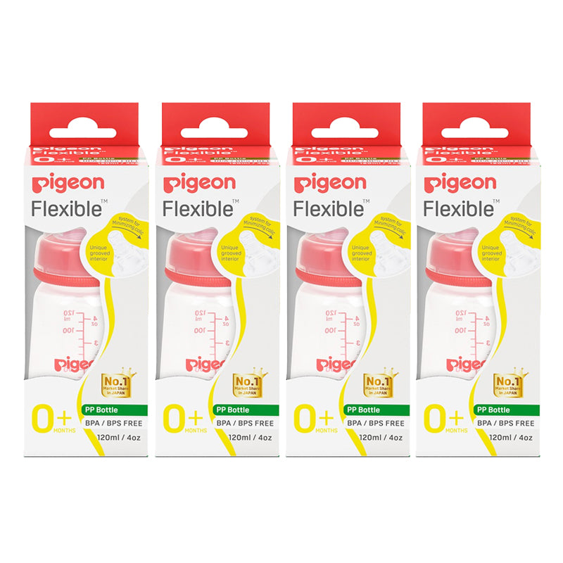 Pigeon RPP Red Bottle 120ml (S) Pack of 4 for Newborn