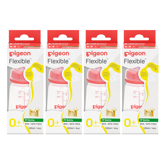 Pigeon RPP Red Bottle 120ml (S) Pack of 4 for Newborn