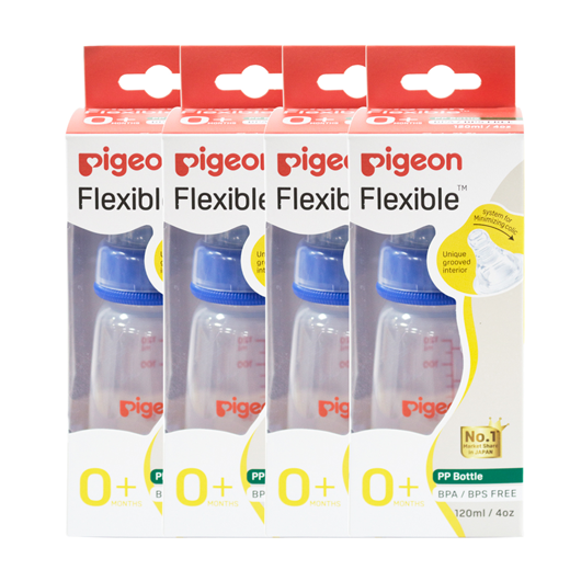 Pigeon RPP Blue Bottle 120ml (S) Pack of 4 for Newborn